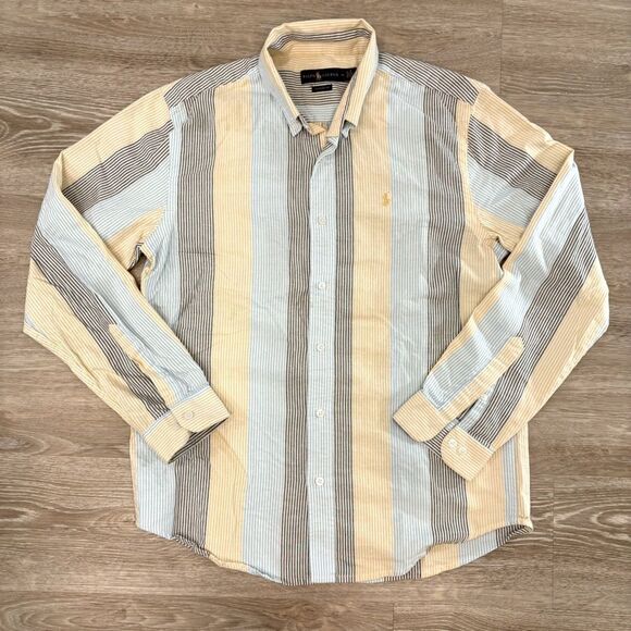 Polo Ralph Lauren Multi Stripe Button Down Classic Oxford Fit Shirt sz XL - Picture 1 of 10